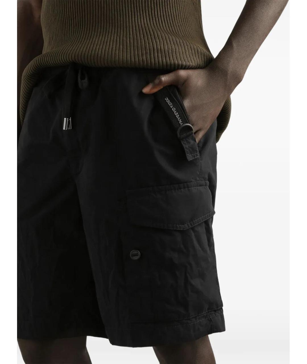 DOLCE&GABBANA Черные полиэстеровые шорты, фото 5