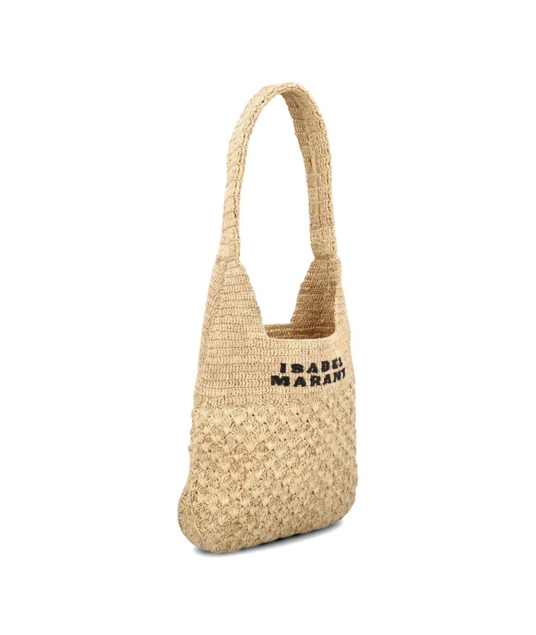 ISABEL MARANT Бежевая пелетеная сумка через плечо, фото 4