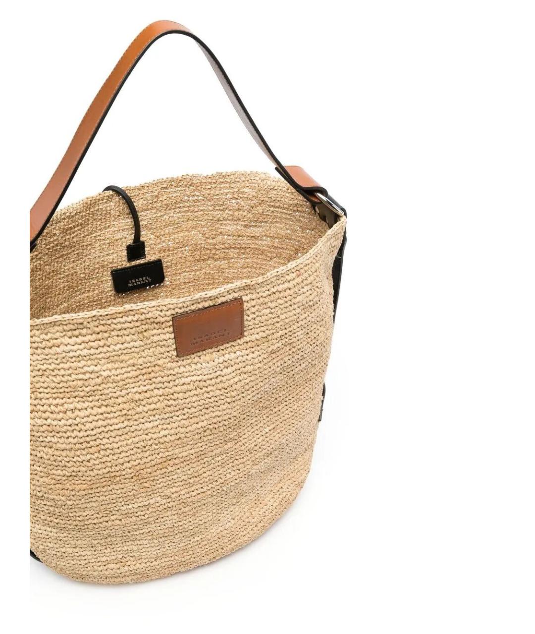 ISABEL MARANT Бежевая пелетеная сумка через плечо, фото 4