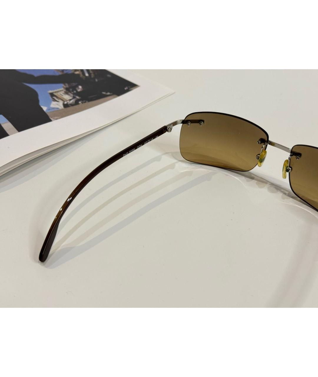 DOLCE&GABBANA Коричневые солнцезащитные очки, фото 6
