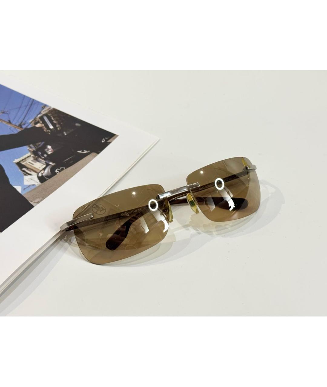 DOLCE&GABBANA Коричневые солнцезащитные очки, фото 2