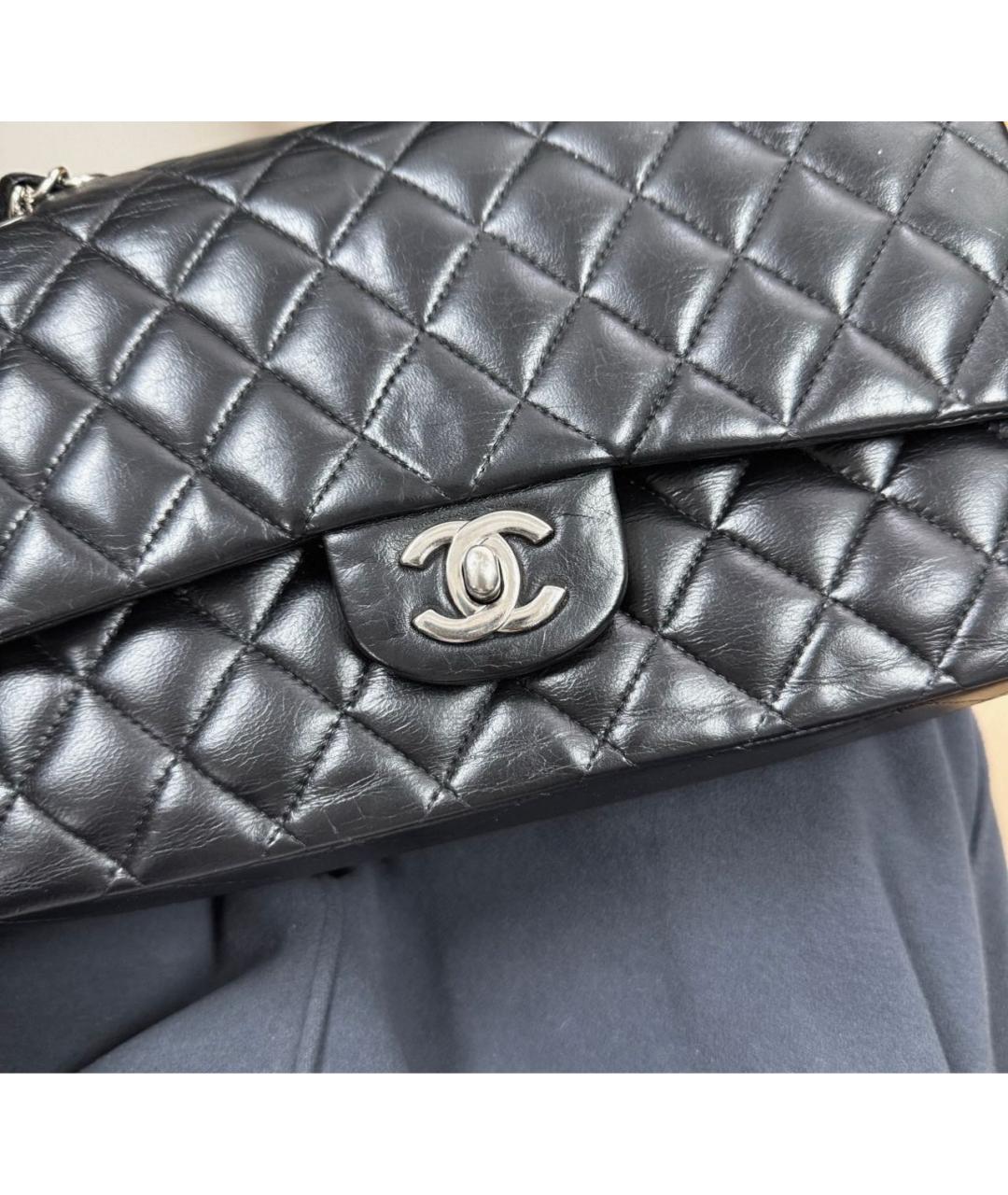CHANEL Черная кожаная сумка через плечо, фото 5