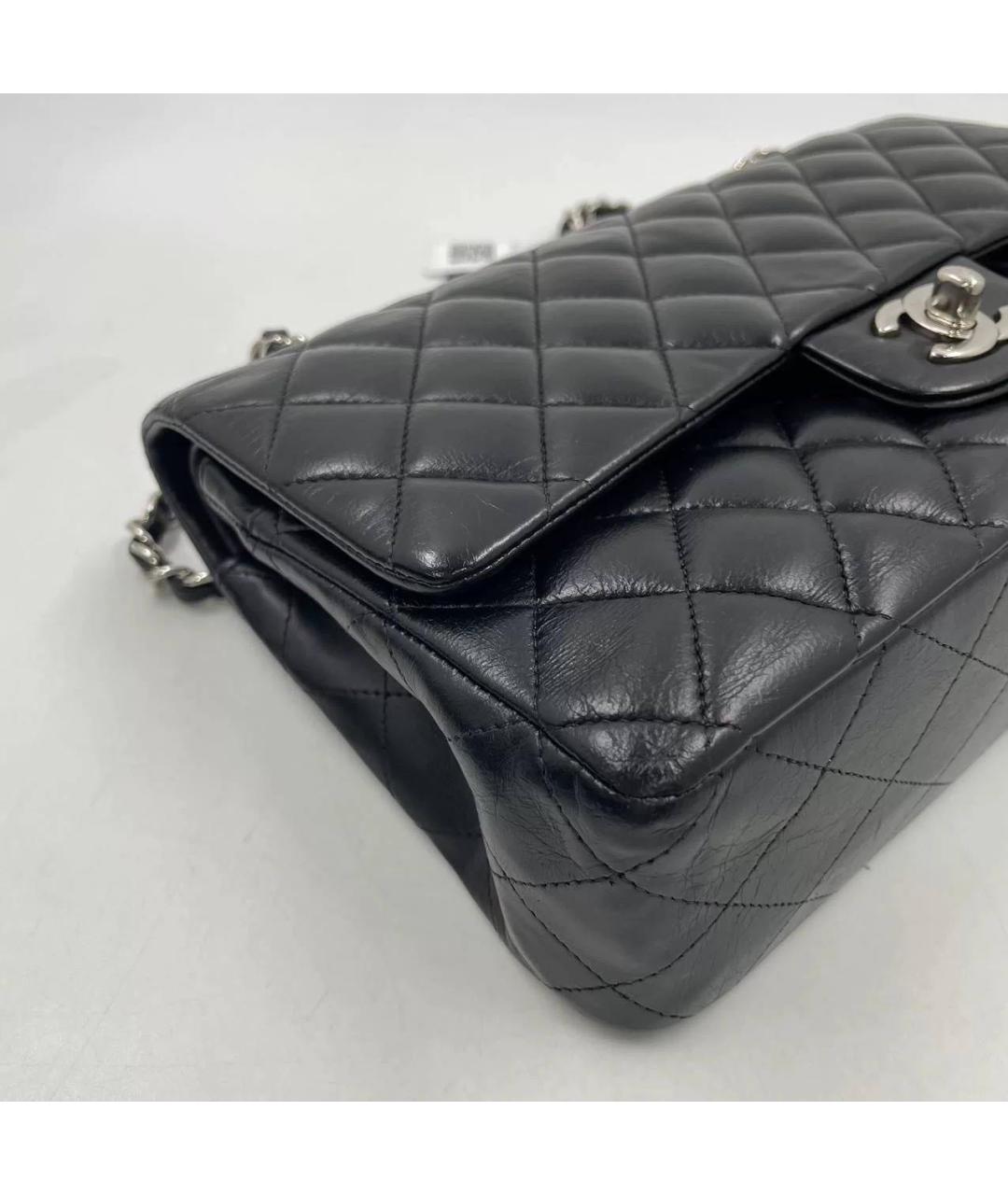 CHANEL Черная кожаная сумка через плечо, фото 6