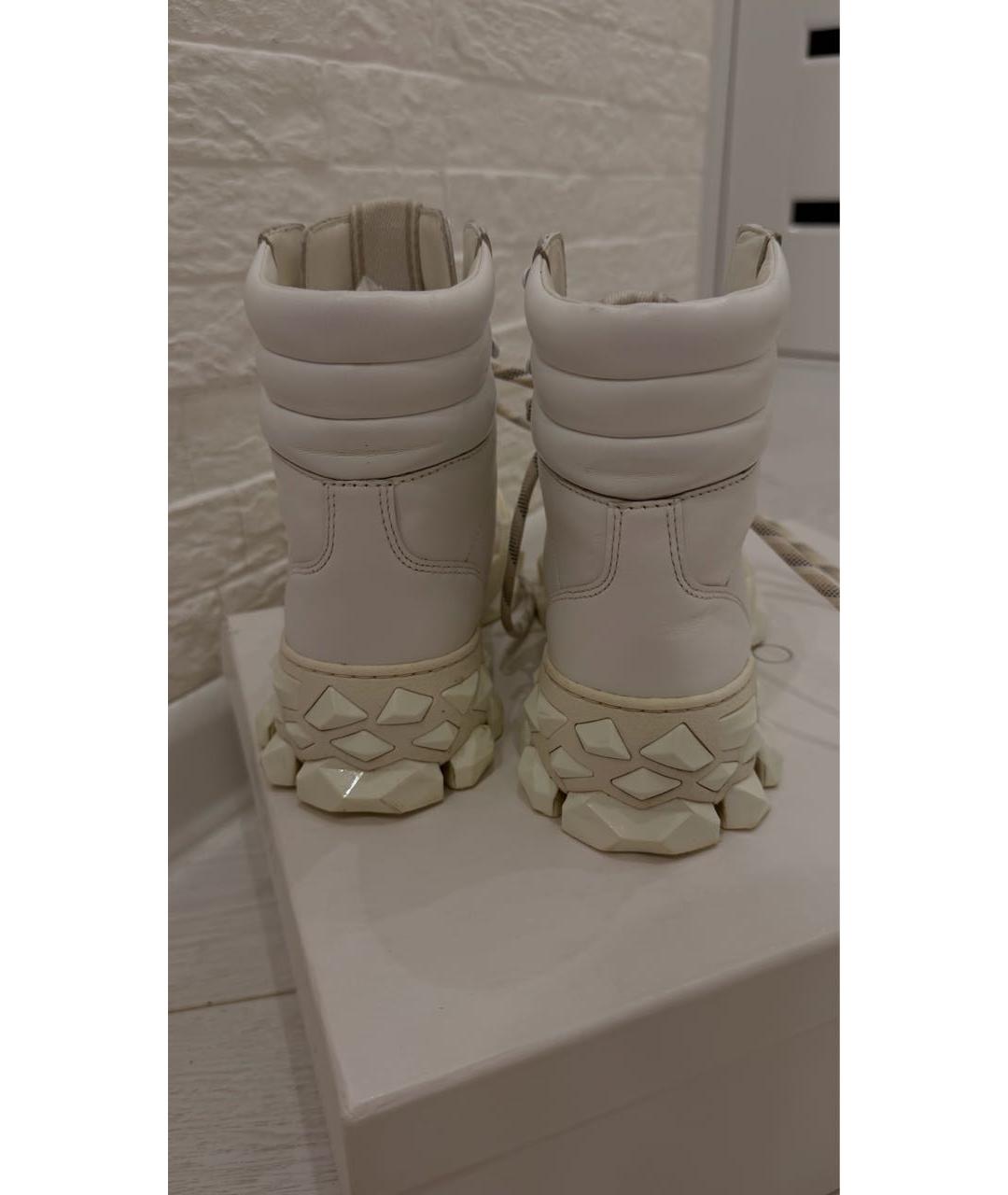 JIMMY CHOO Белые кожаные ботинки, фото 4