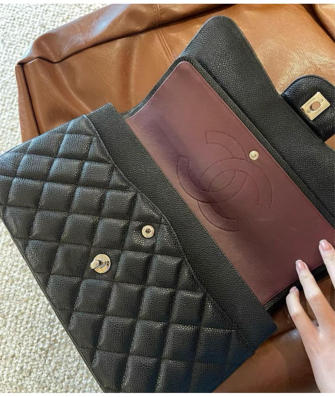 CHANEL Черная кожаная сумка через плечо, фото 7