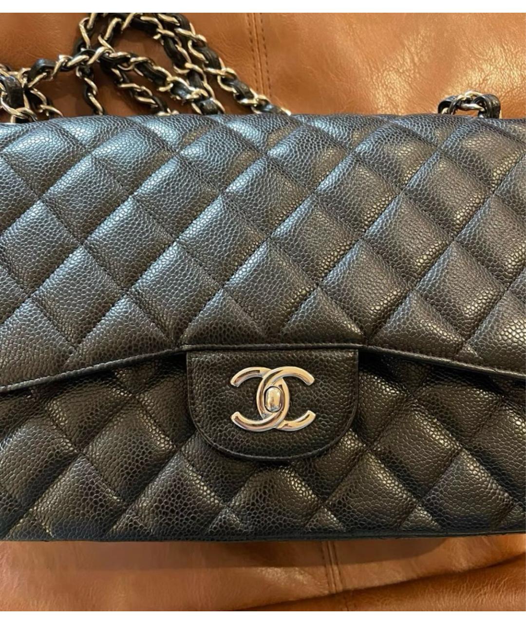 CHANEL Черная кожаная сумка через плечо, фото 3