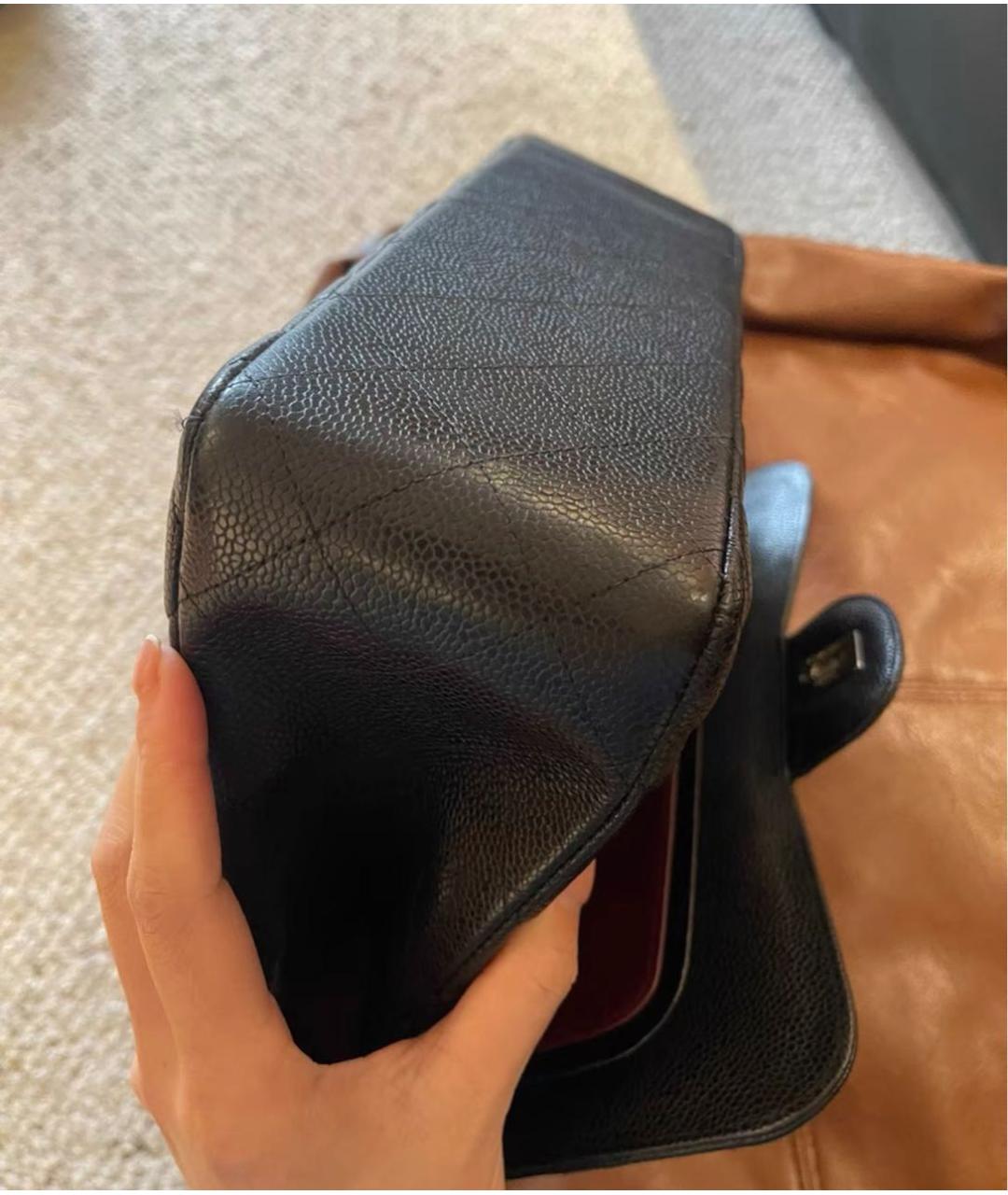 CHANEL Черная кожаная сумка через плечо, фото 6