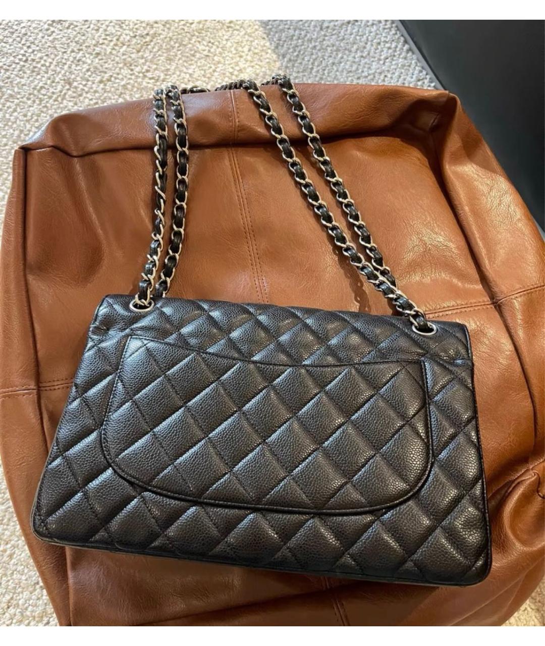 CHANEL Черная кожаная сумка через плечо, фото 2