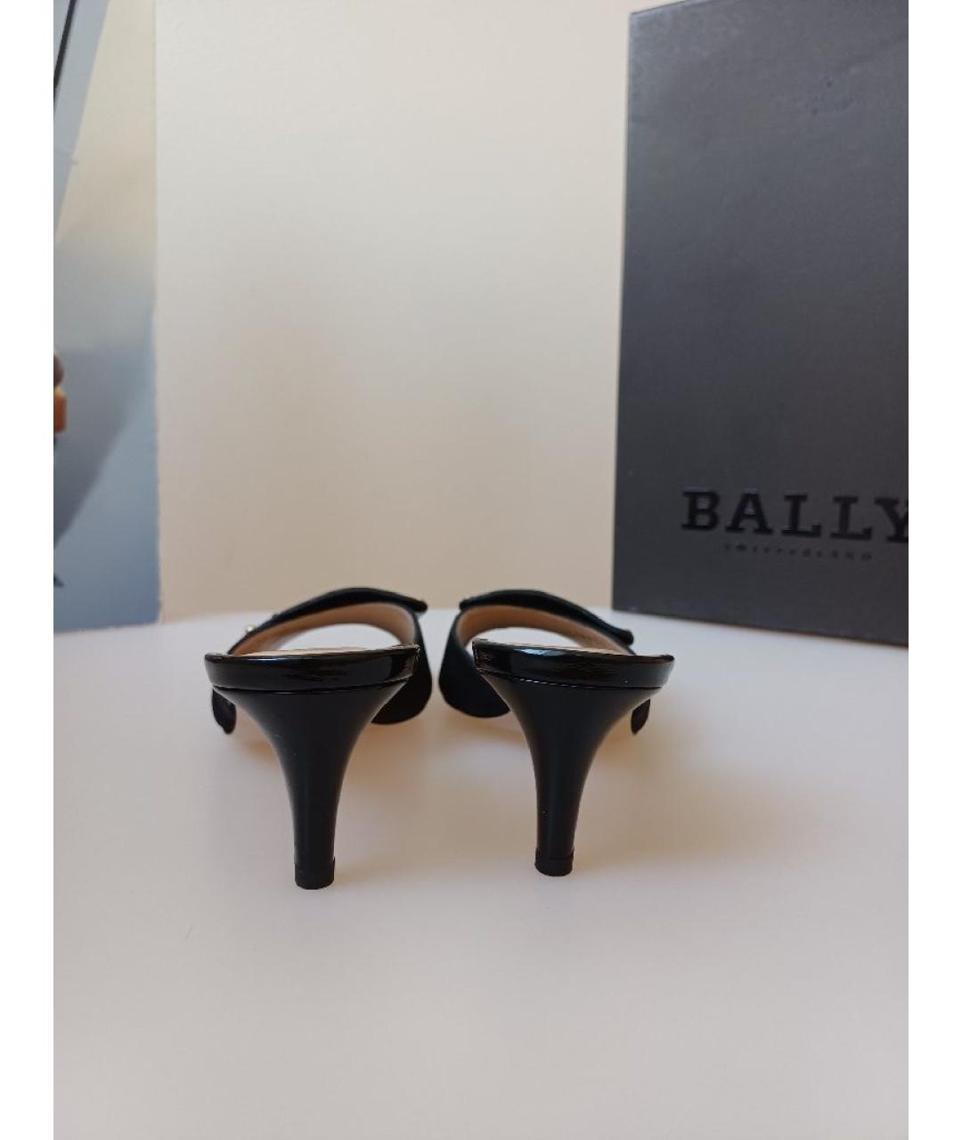 BALLY Черные нубуковые мюли, фото 8