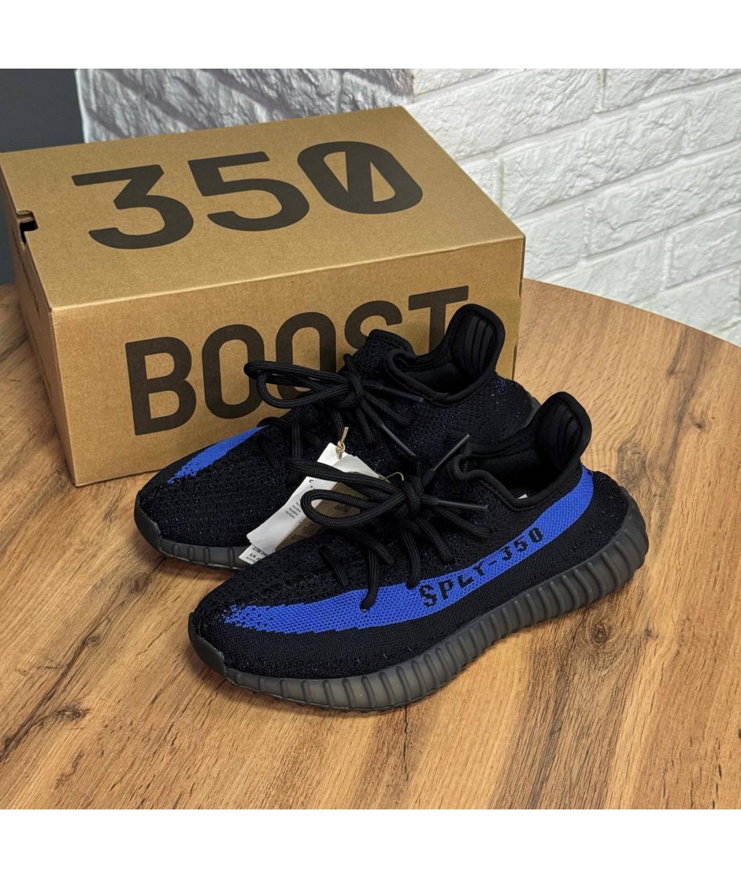 ADIDAS YEEZY Синие текстильные кроссовки, фото 2