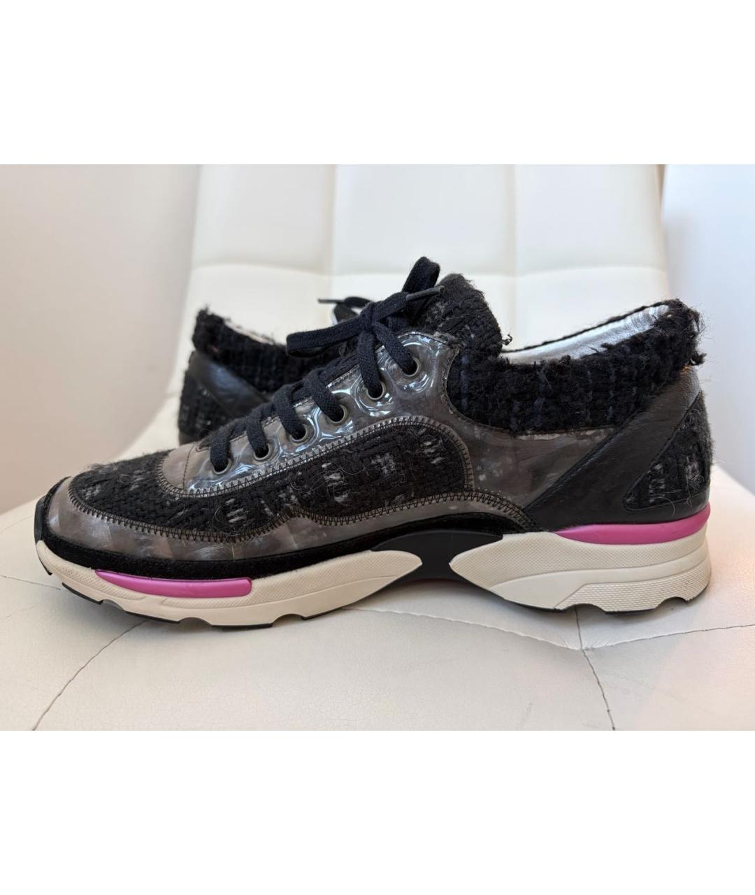 CHANEL Черные кроссовки, фото 7