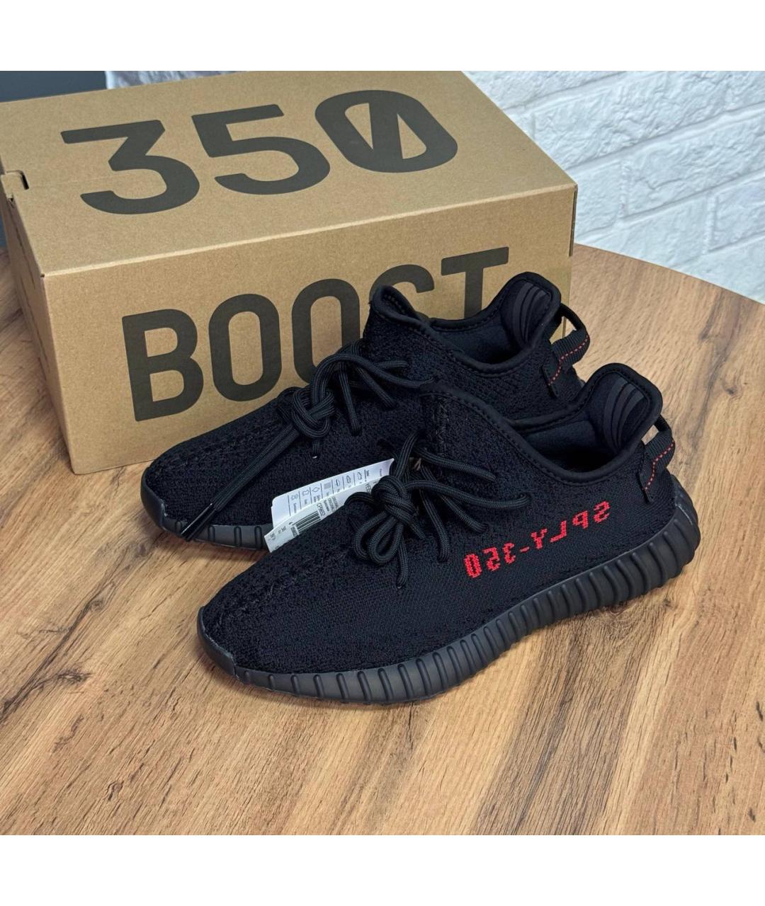 ADIDAS YEEZY Черные текстильные кроссовки, фото 2