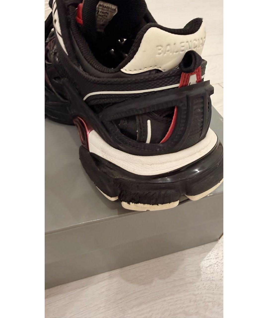 BALENCIAGA Черные кожаные кроссовки, фото 6