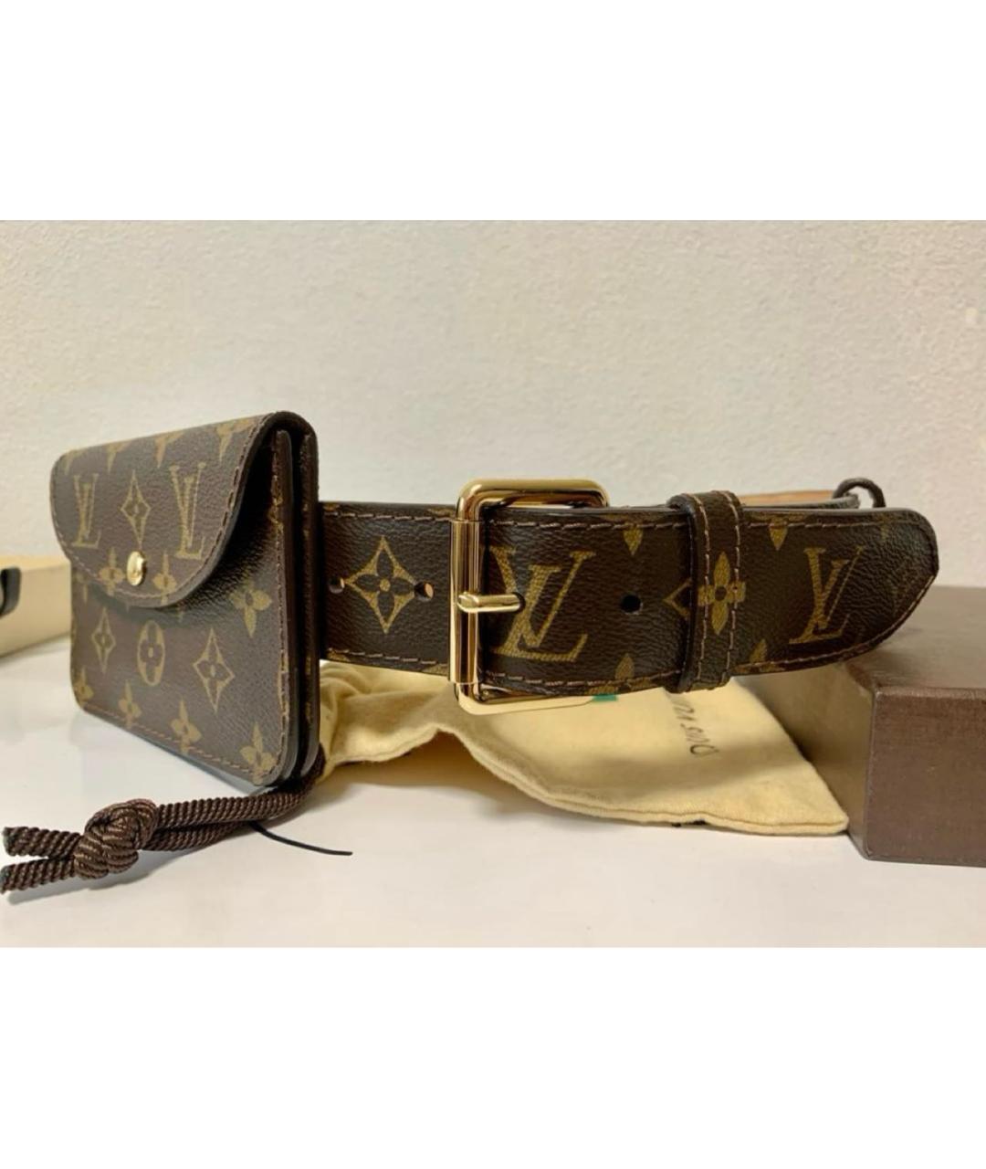 LOUIS VUITTON Коричневая поясная сумка, фото 9