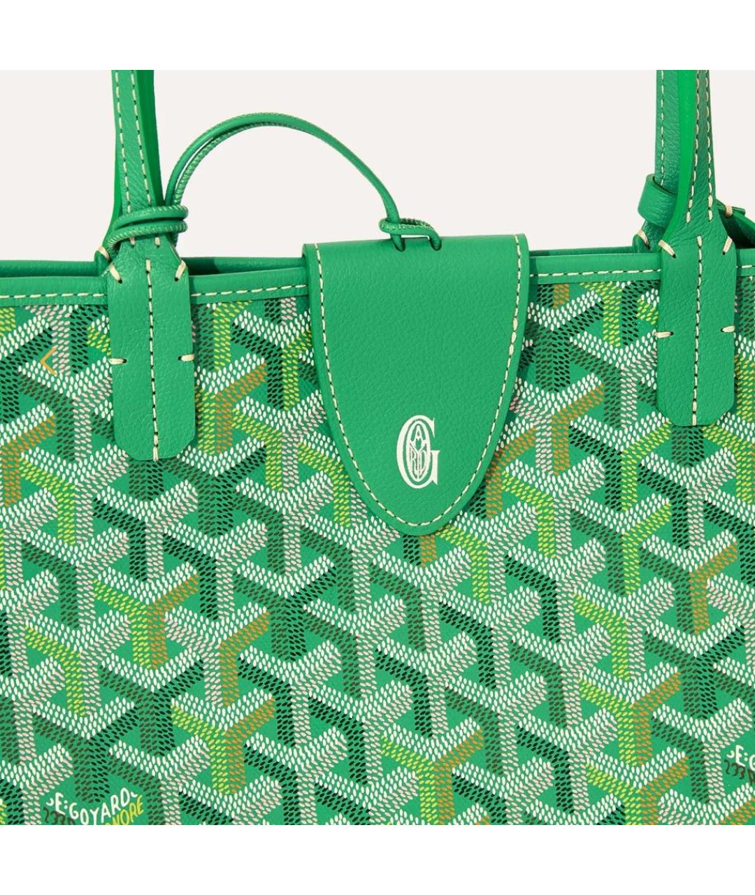 GOYARD Зеленая сумка тоут, фото 3