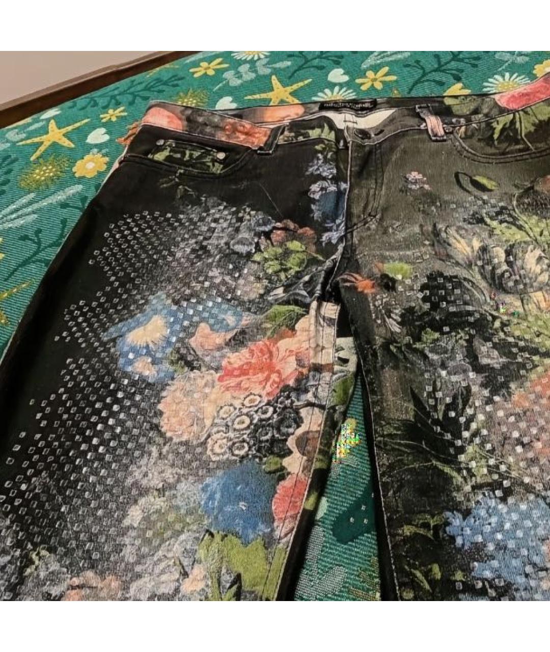 ROBERTO CAVALLI Мульти хлопко-эластановые джинсы клеш, фото 8