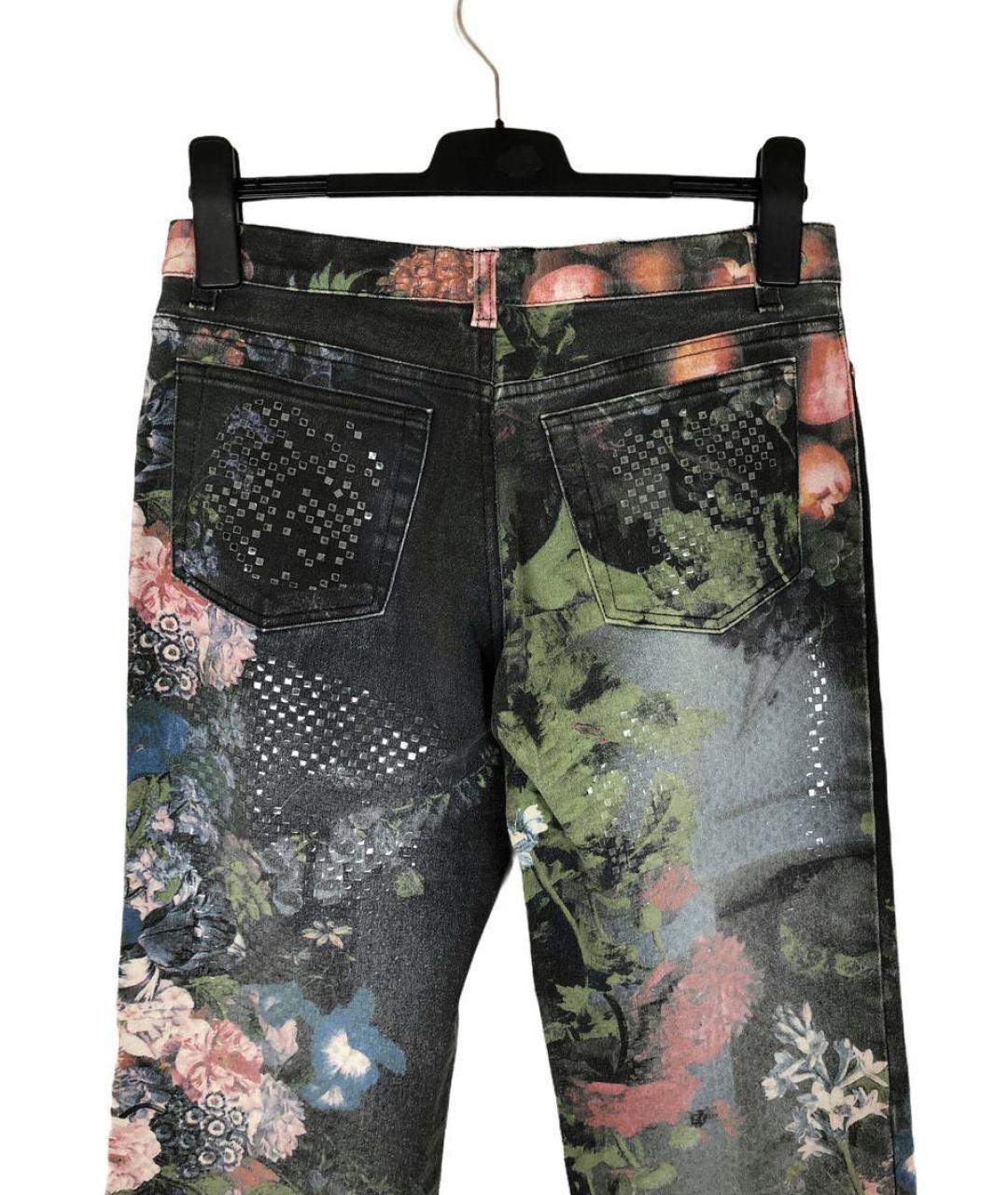 ROBERTO CAVALLI Мульти хлопко-эластановые джинсы клеш, фото 4