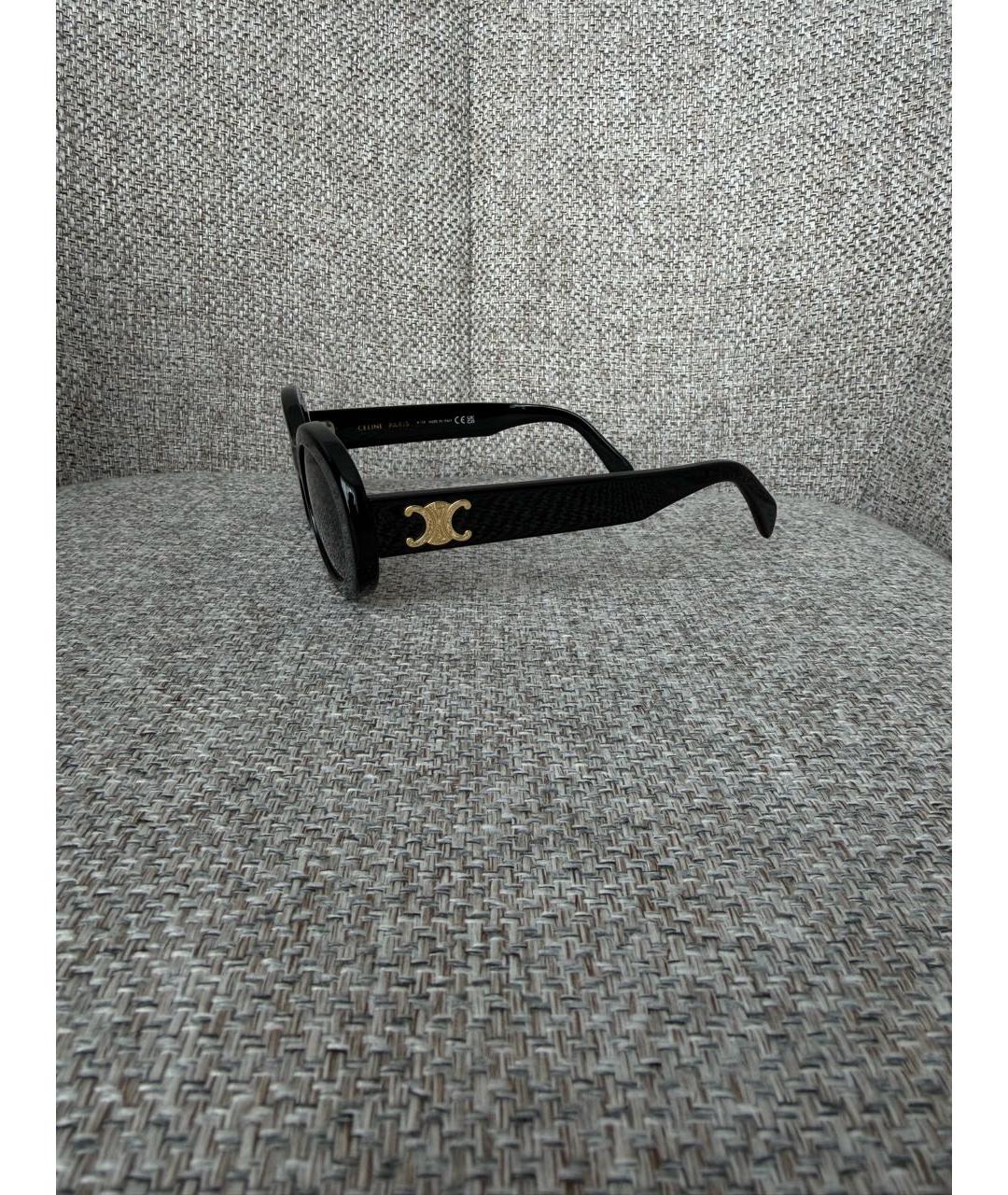 CELINE Черные пластиковые солнцезащитные очки, фото 2