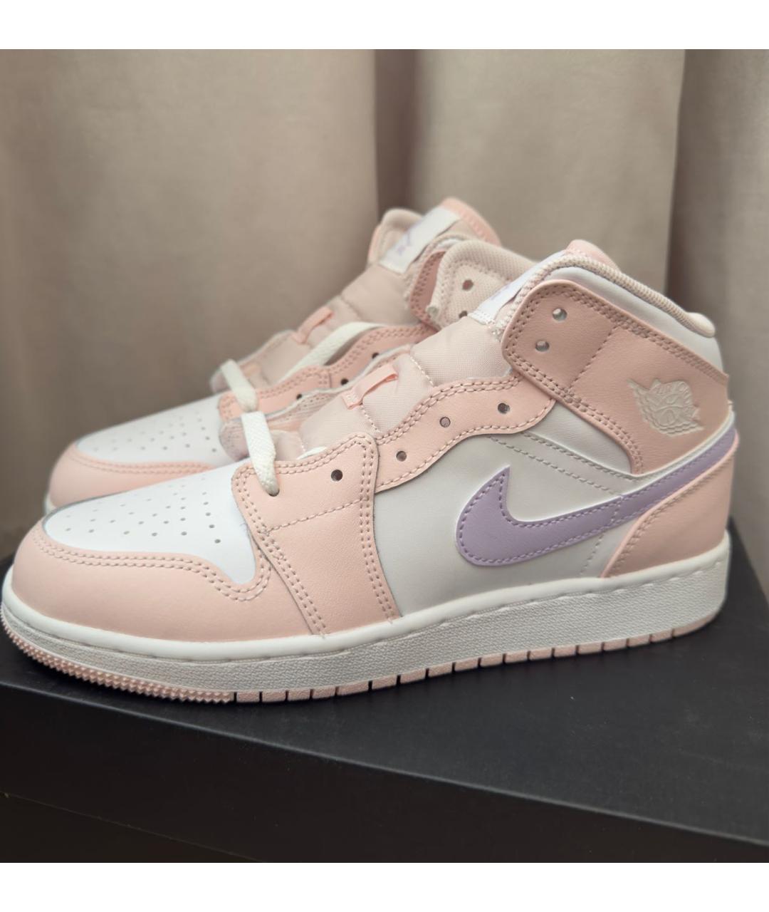 NIKE Розовые кожаные кроссовки, фото 3