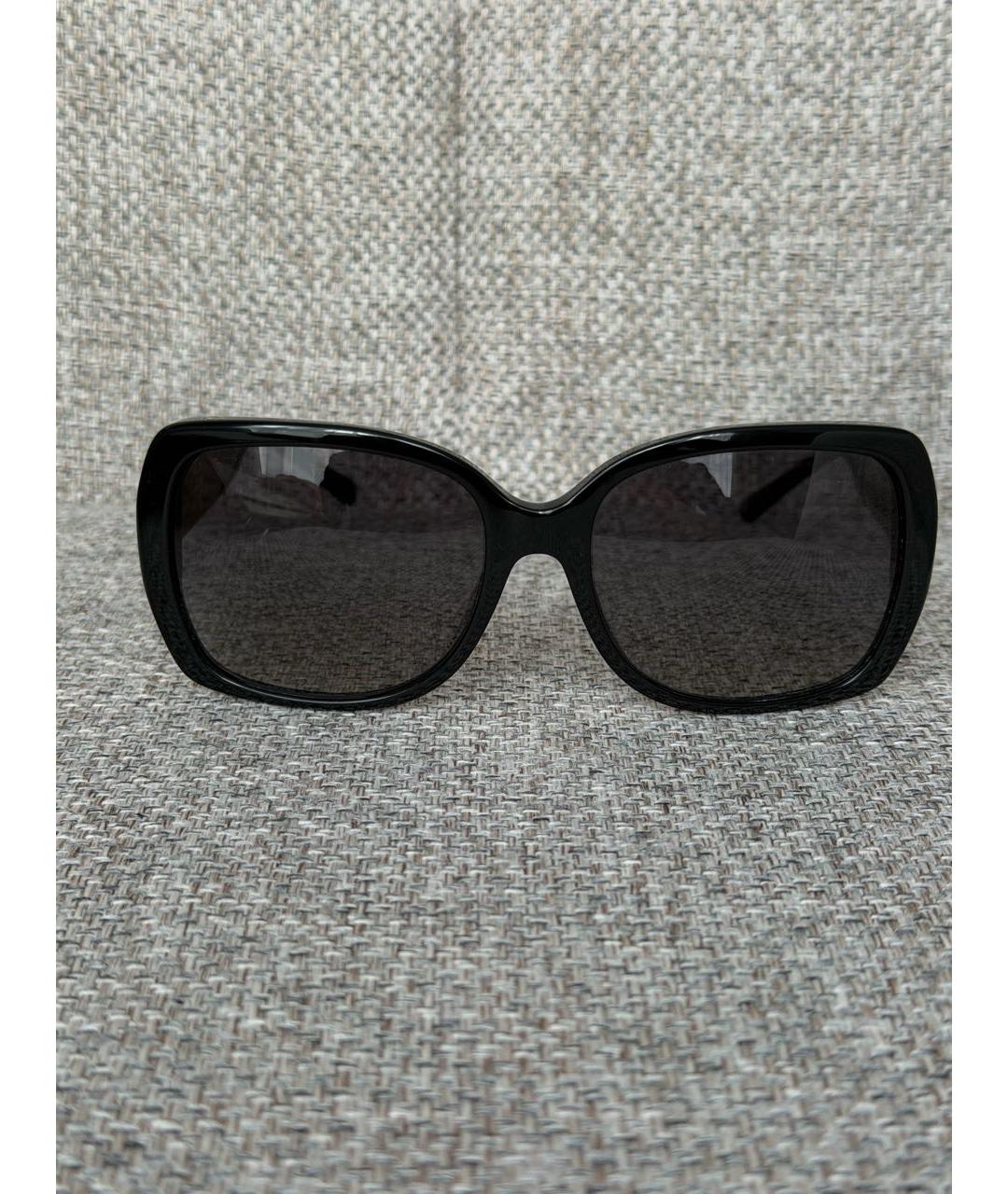 BURBERRY Черные пластиковые солнцезащитные очки, фото 4