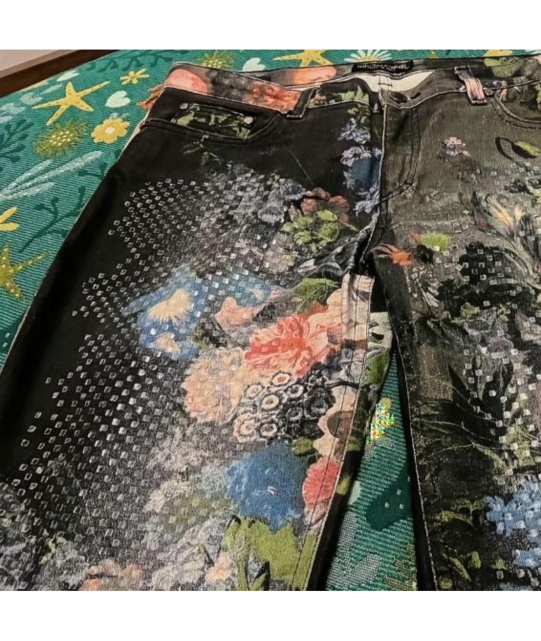 ROBERTO CAVALLI Мульти хлопко-эластановые прямые джинсы, фото 8