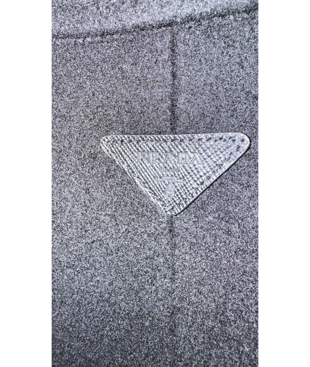 PRADA Черное шерстяное пальто, фото 6