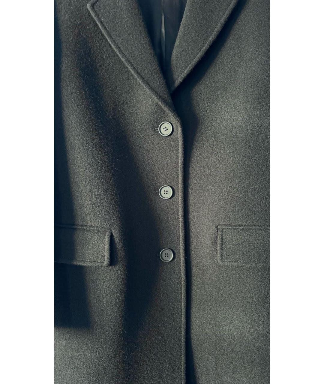 PRADA Черное шерстяное пальто, фото 4