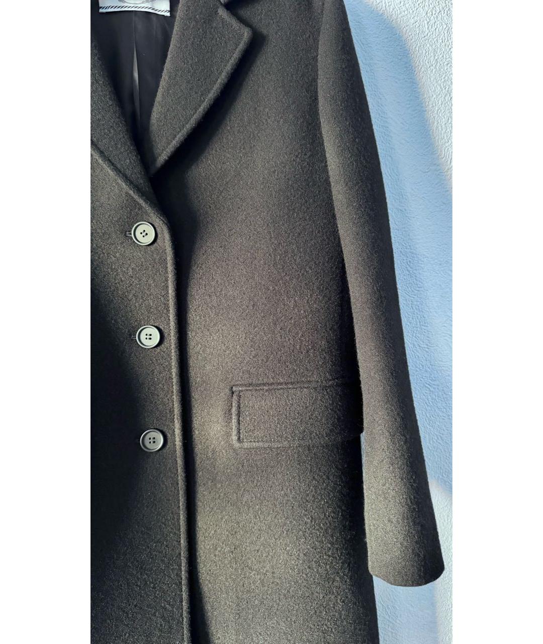 PRADA Черное шерстяное пальто, фото 3