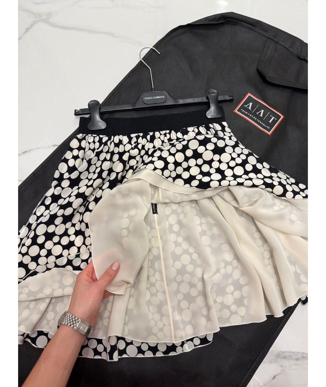 DOLCE&GABBANA Шелковая юбка мини, фото 5