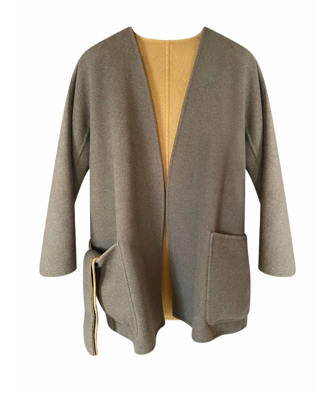 MAX MARA Хаки кашемировое пальто, фото 1