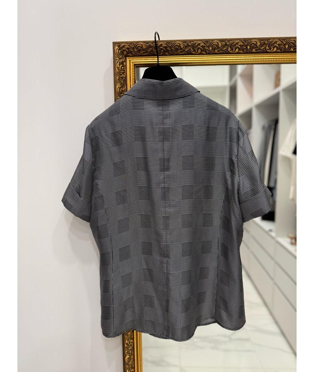 MAX MARA Серая шелковая блузы, фото 5