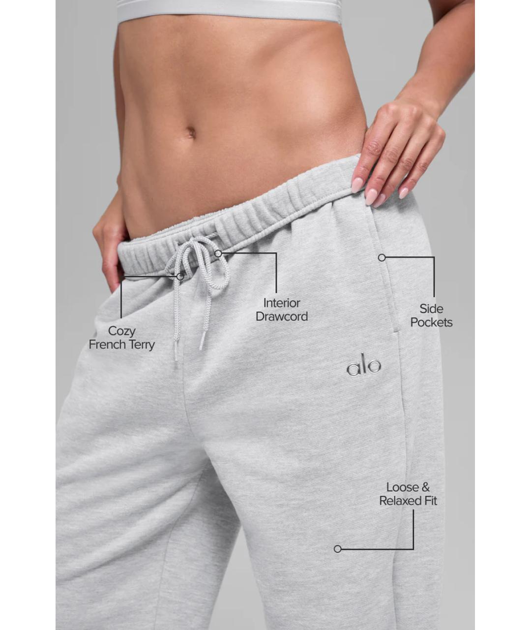 ALO YOGA Серые спортивные брюки и шорты, фото 3