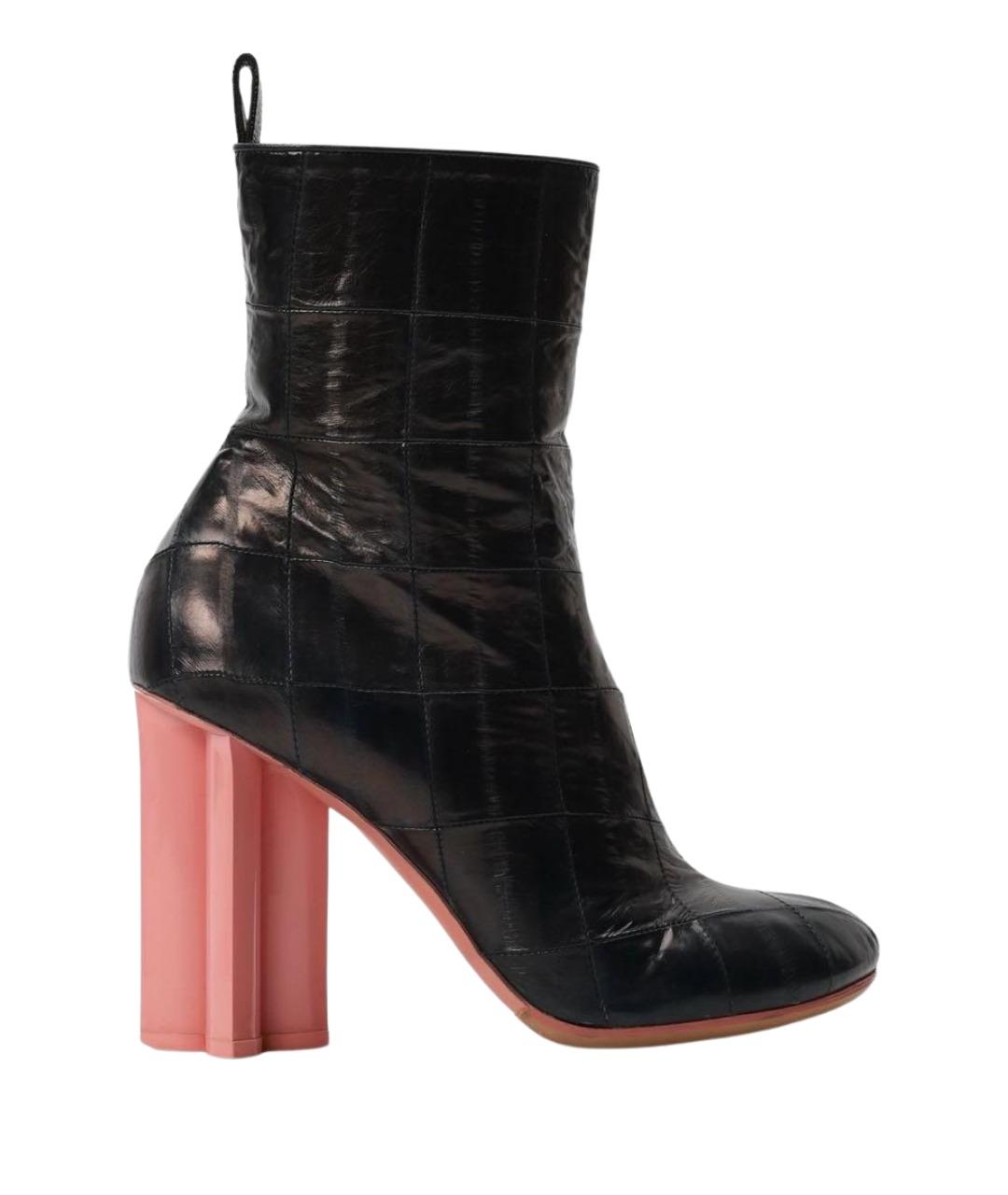 LOUIS VUITTON Темно-синие кожаные ботильоны, фото 1