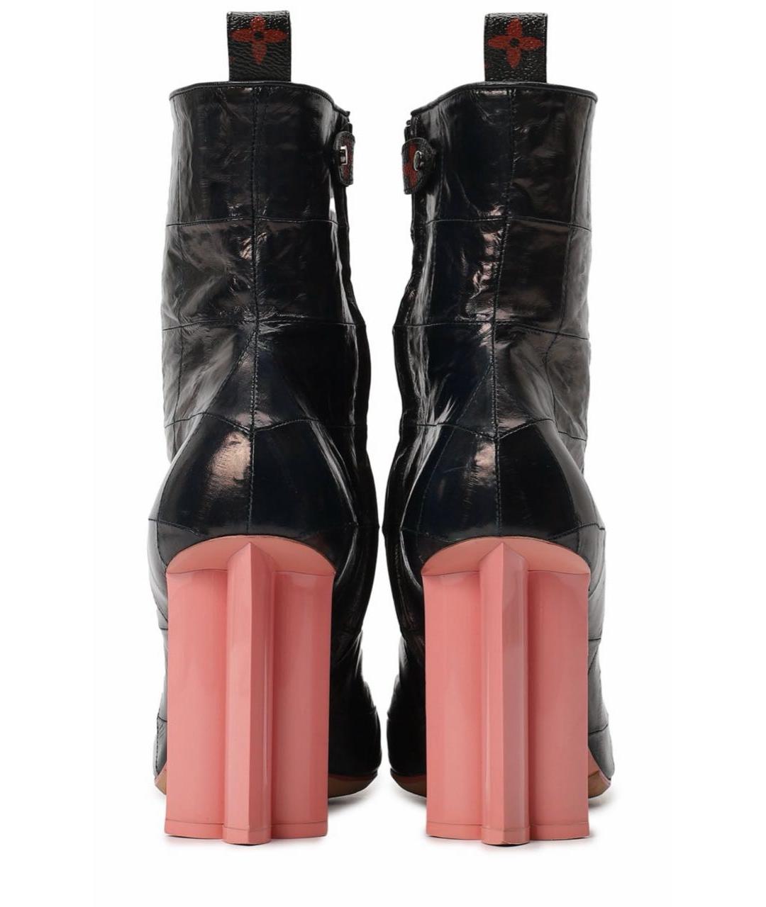 LOUIS VUITTON Темно-синие кожаные ботильоны, фото 4