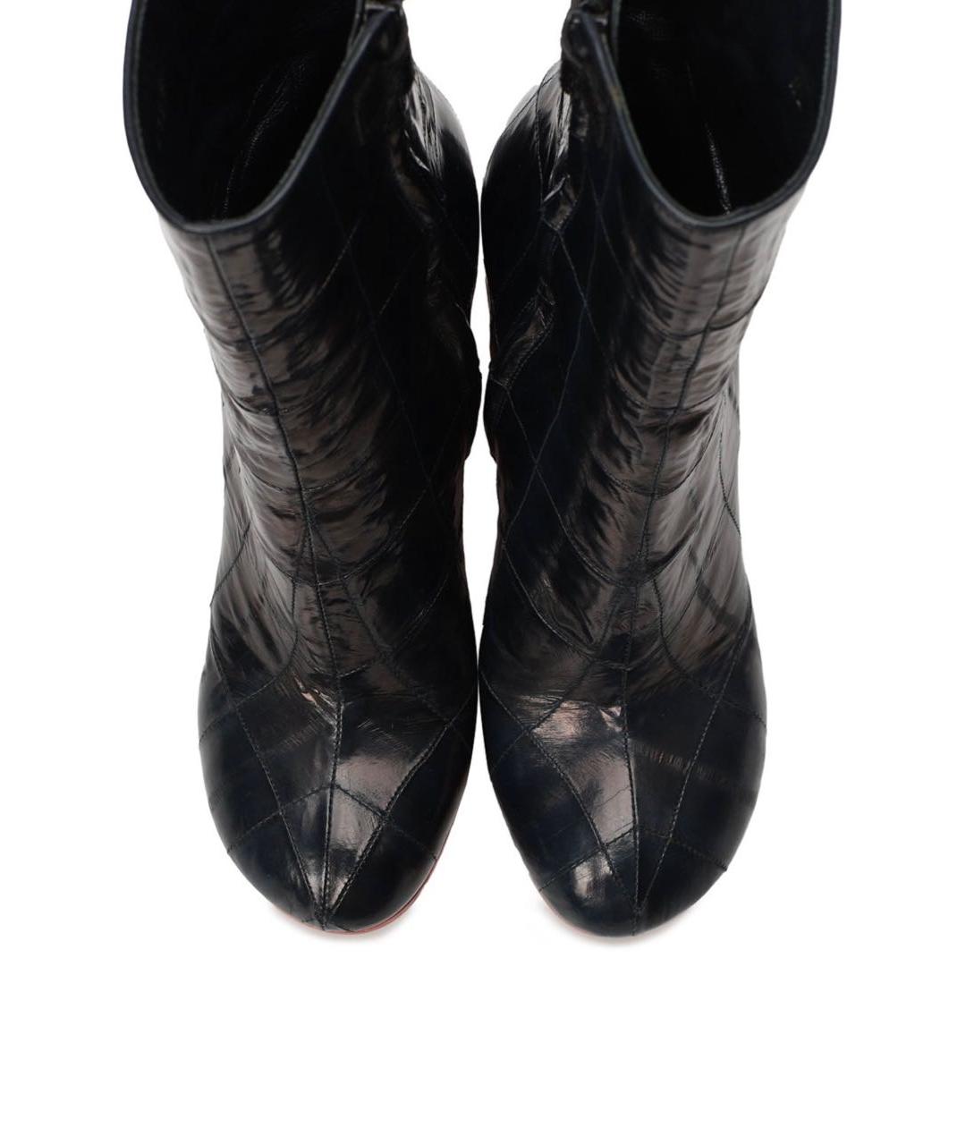 LOUIS VUITTON Темно-синие кожаные ботильоны, фото 2