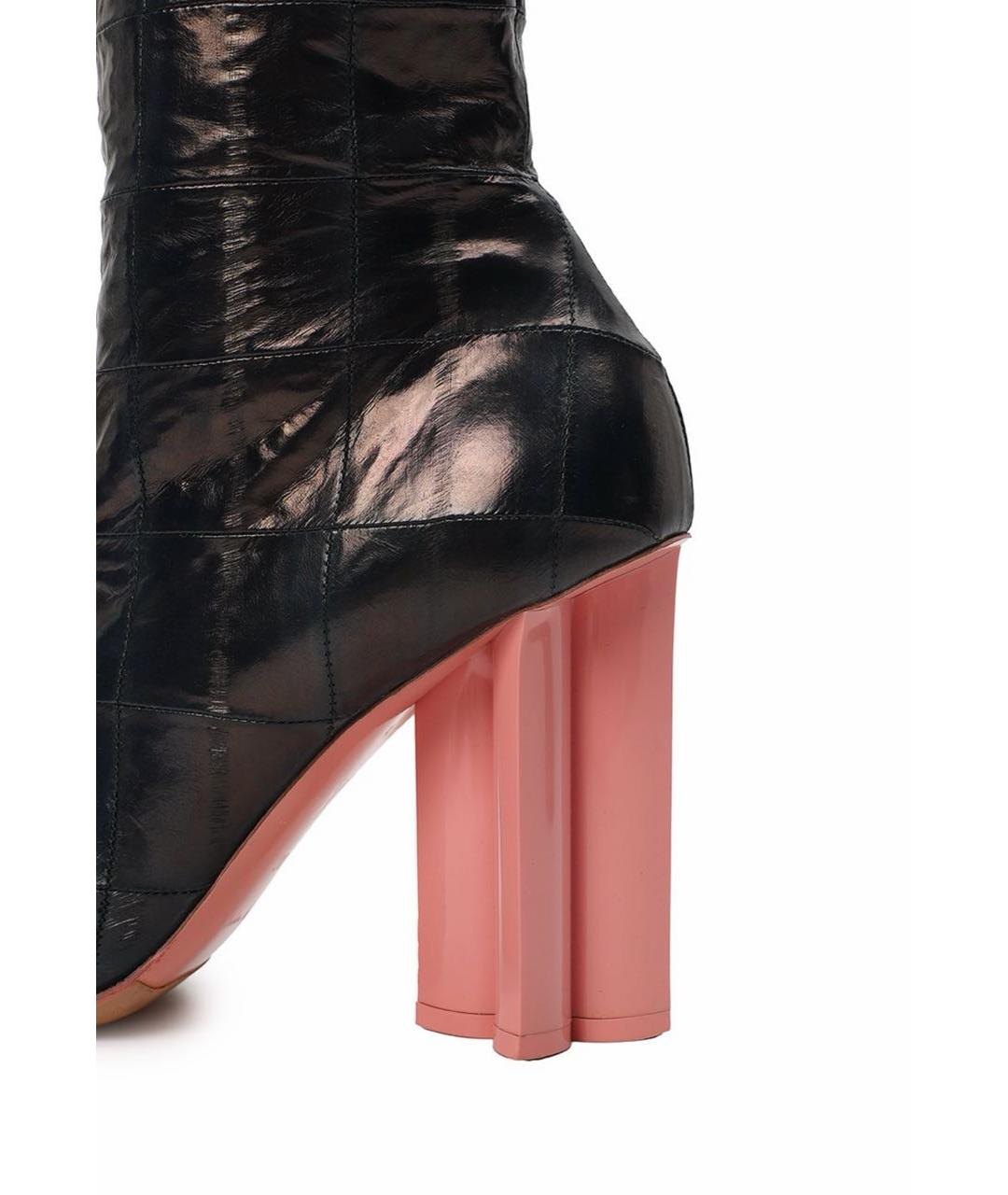 LOUIS VUITTON Темно-синие кожаные ботильоны, фото 6