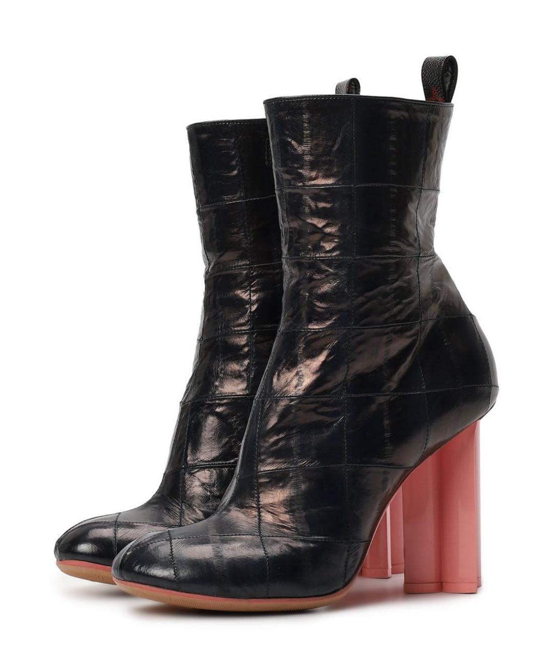 LOUIS VUITTON Темно-синие кожаные ботильоны, фото 5