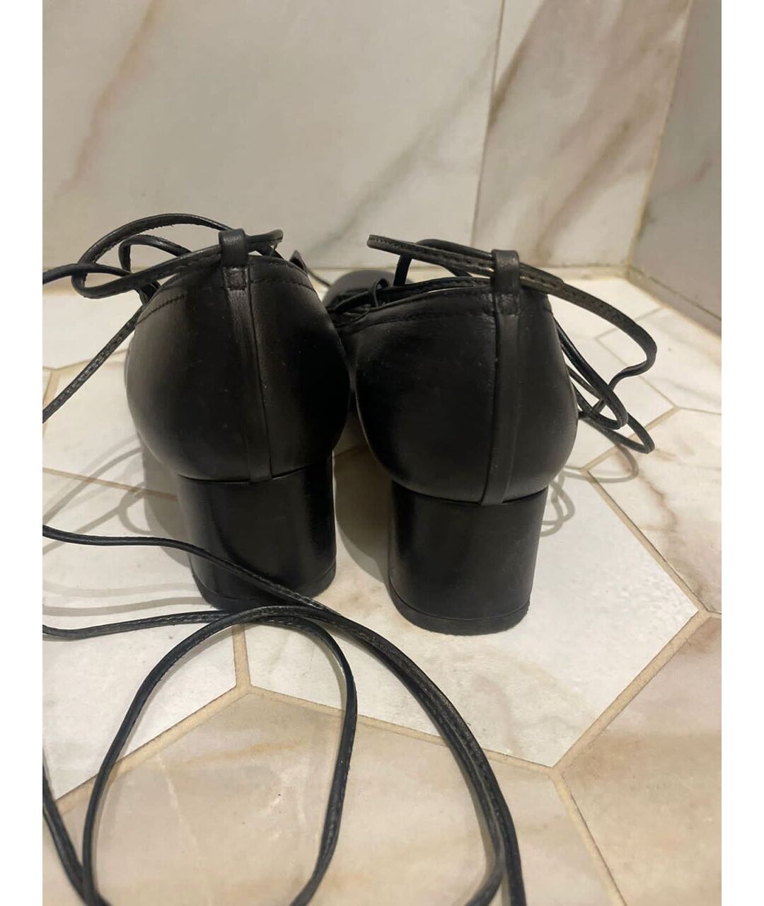 STUART WEITZMAN Черные кожаные туфли, фото 3