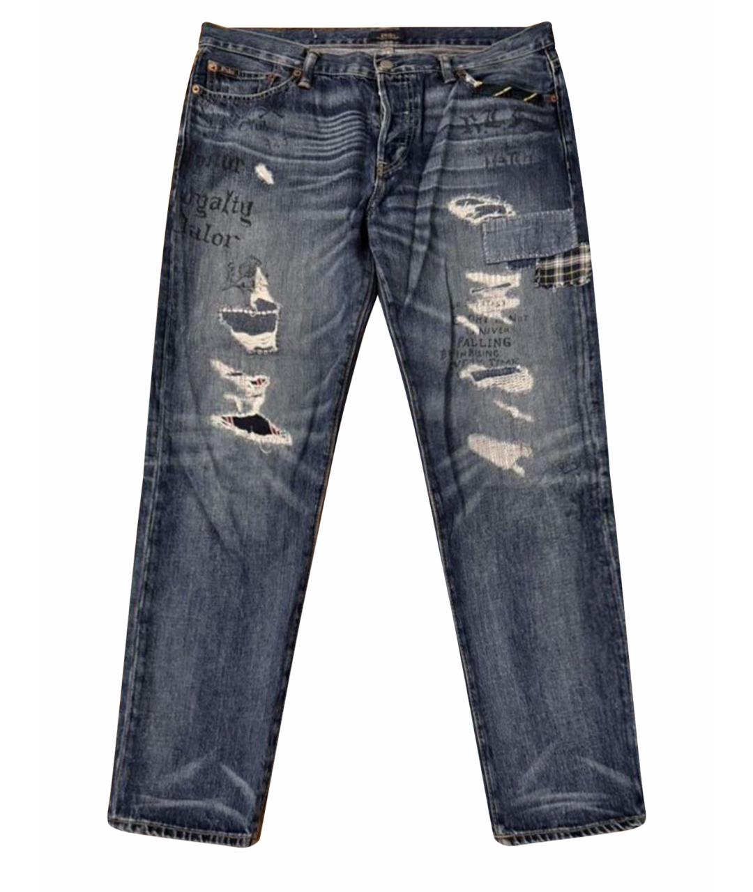 POLO RALPH LAUREN Темно-синие хлопковые прямые джинсы, фото 1