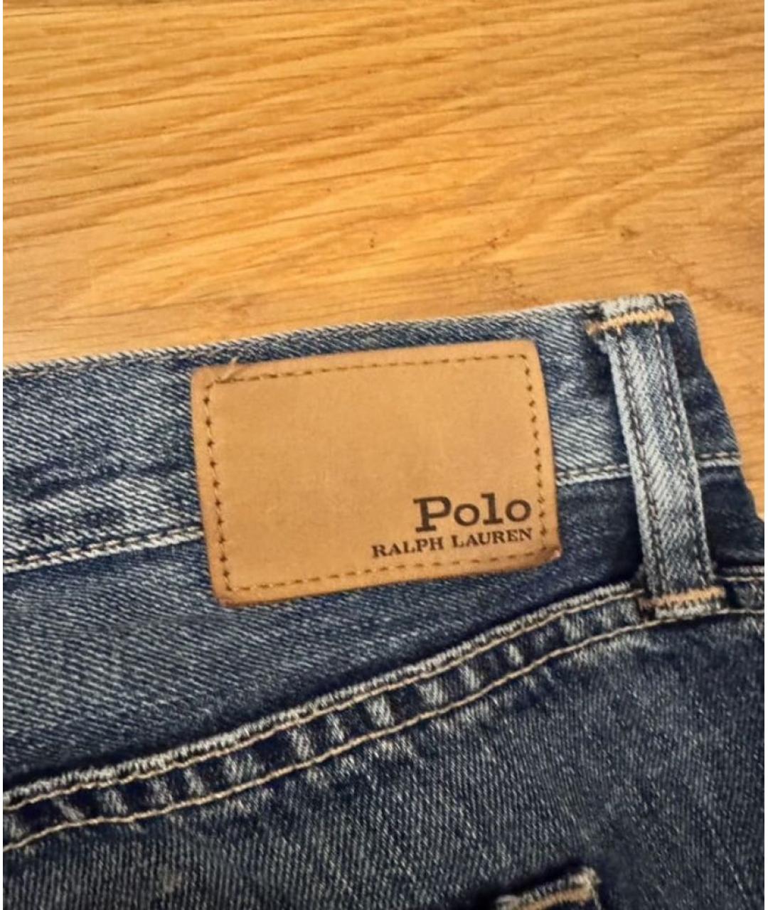 POLO RALPH LAUREN Темно-синие хлопковые прямые джинсы, фото 3