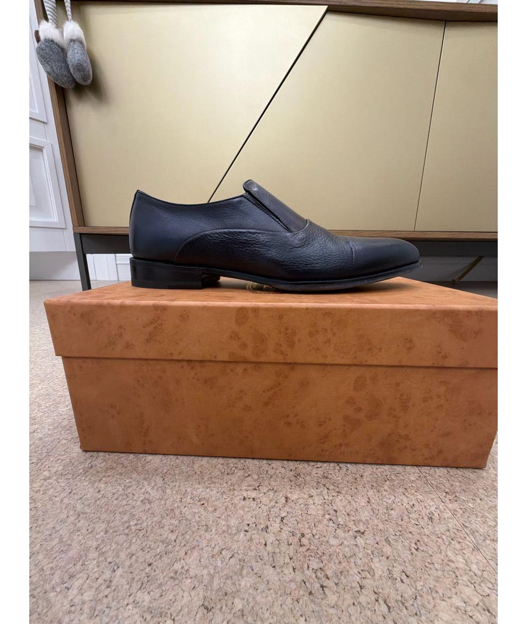 BARRETT Темно-синие кожаные лоферы, фото 4