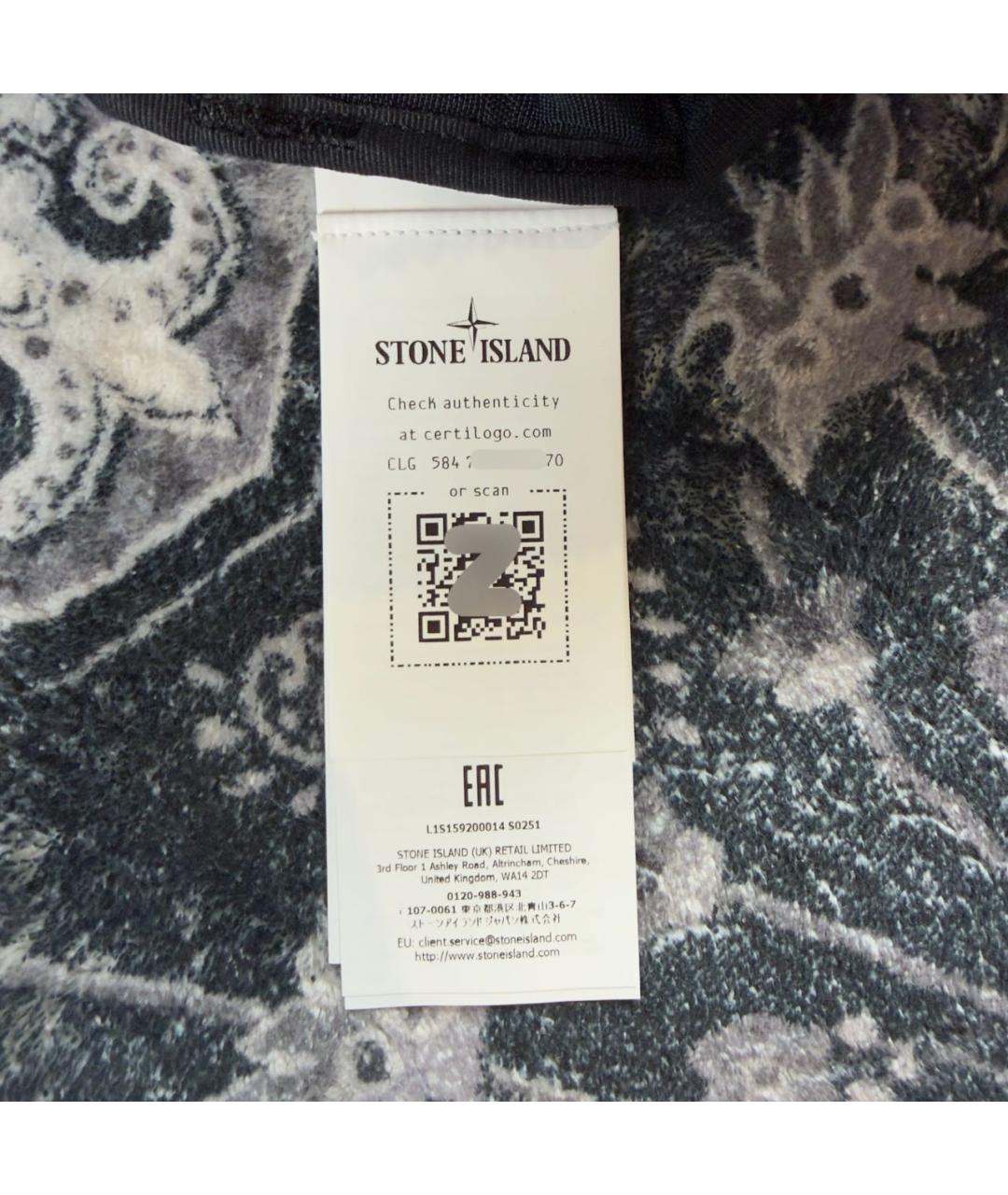 STONE ISLAND Черная барсетка, фото 5