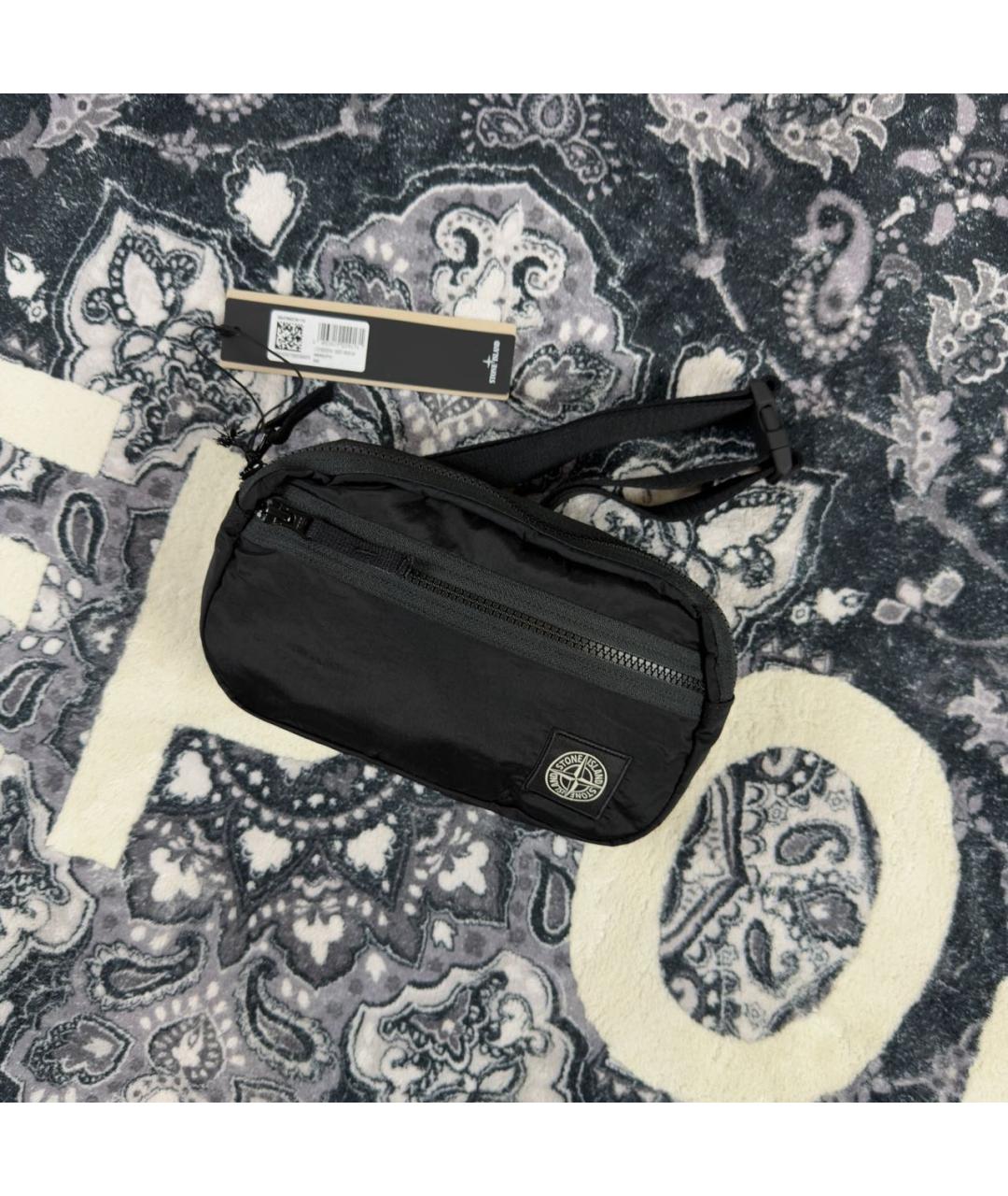 STONE ISLAND Черная барсетка, фото 3