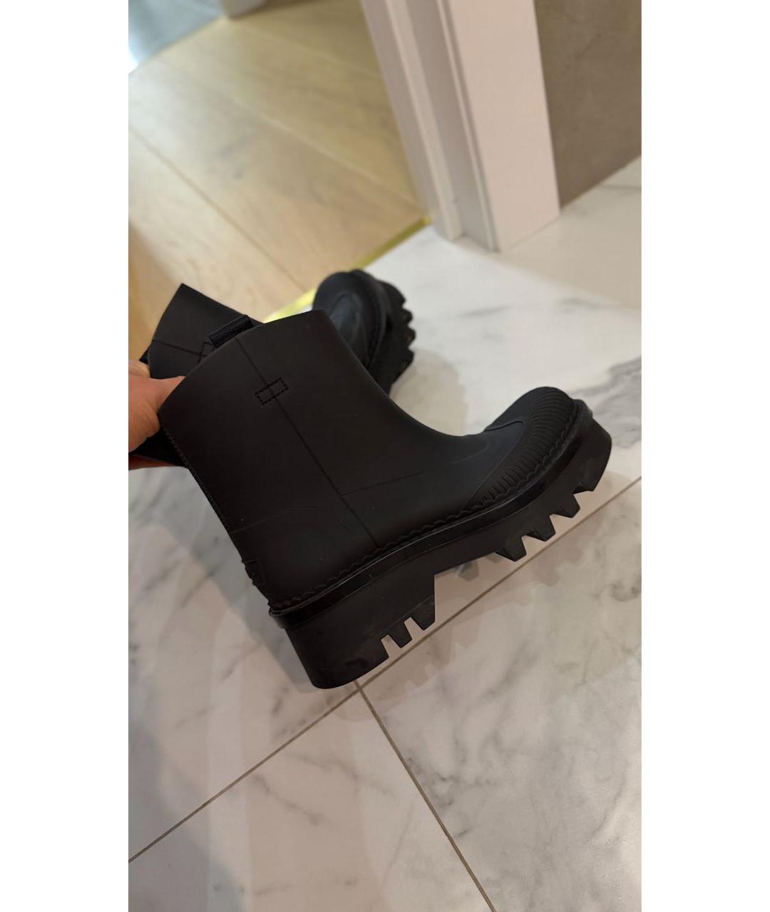 CHLOE Черные резиновые полусапоги, фото 7