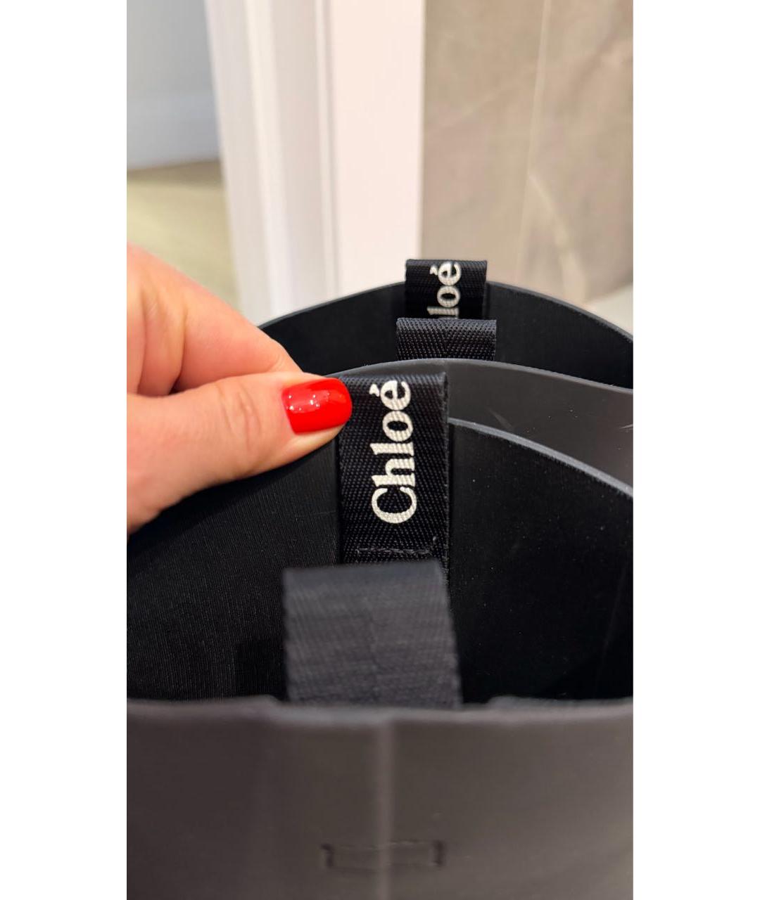 CHLOE Черные резиновые полусапоги, фото 6