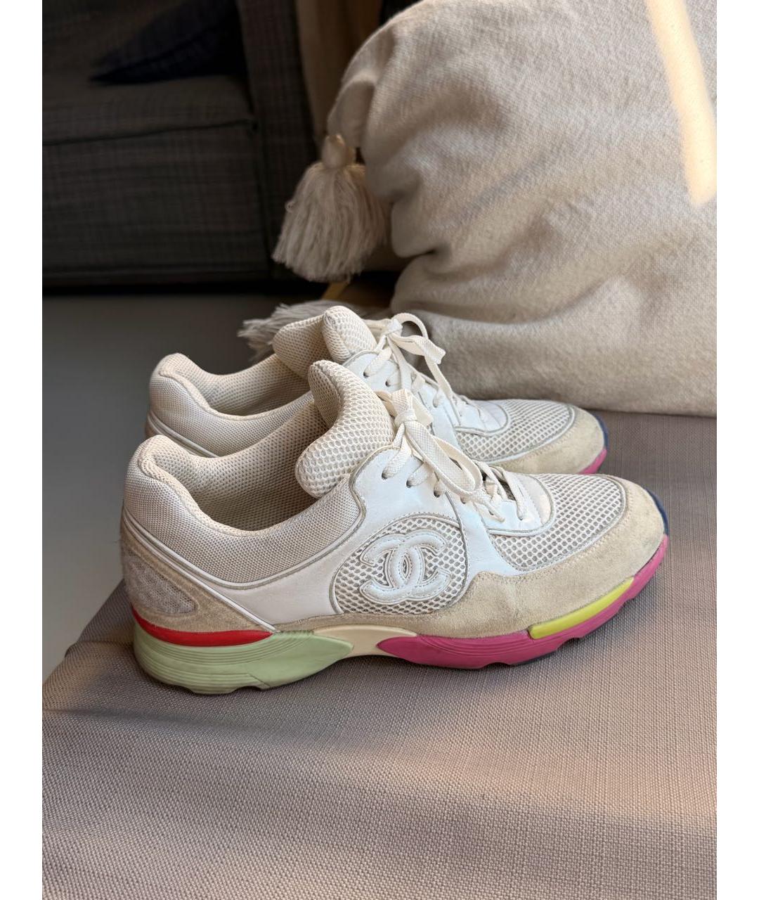 CHANEL Бежевые кроссовки, фото 4