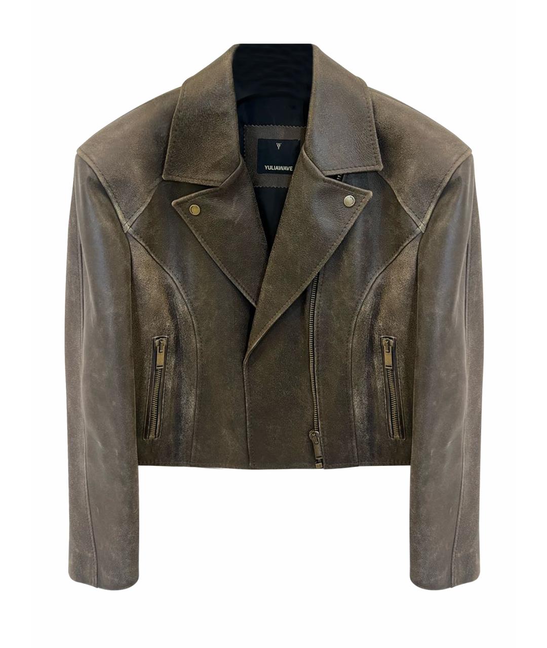 123 Коричневая кожаная куртка, фото 1