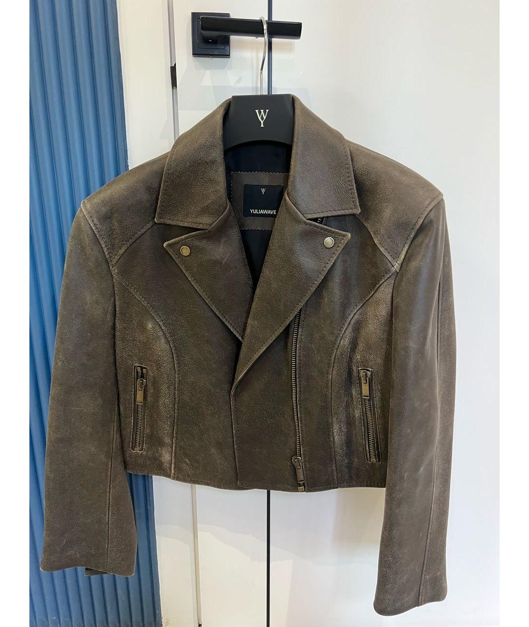 123 Коричневая кожаная куртка, фото 9