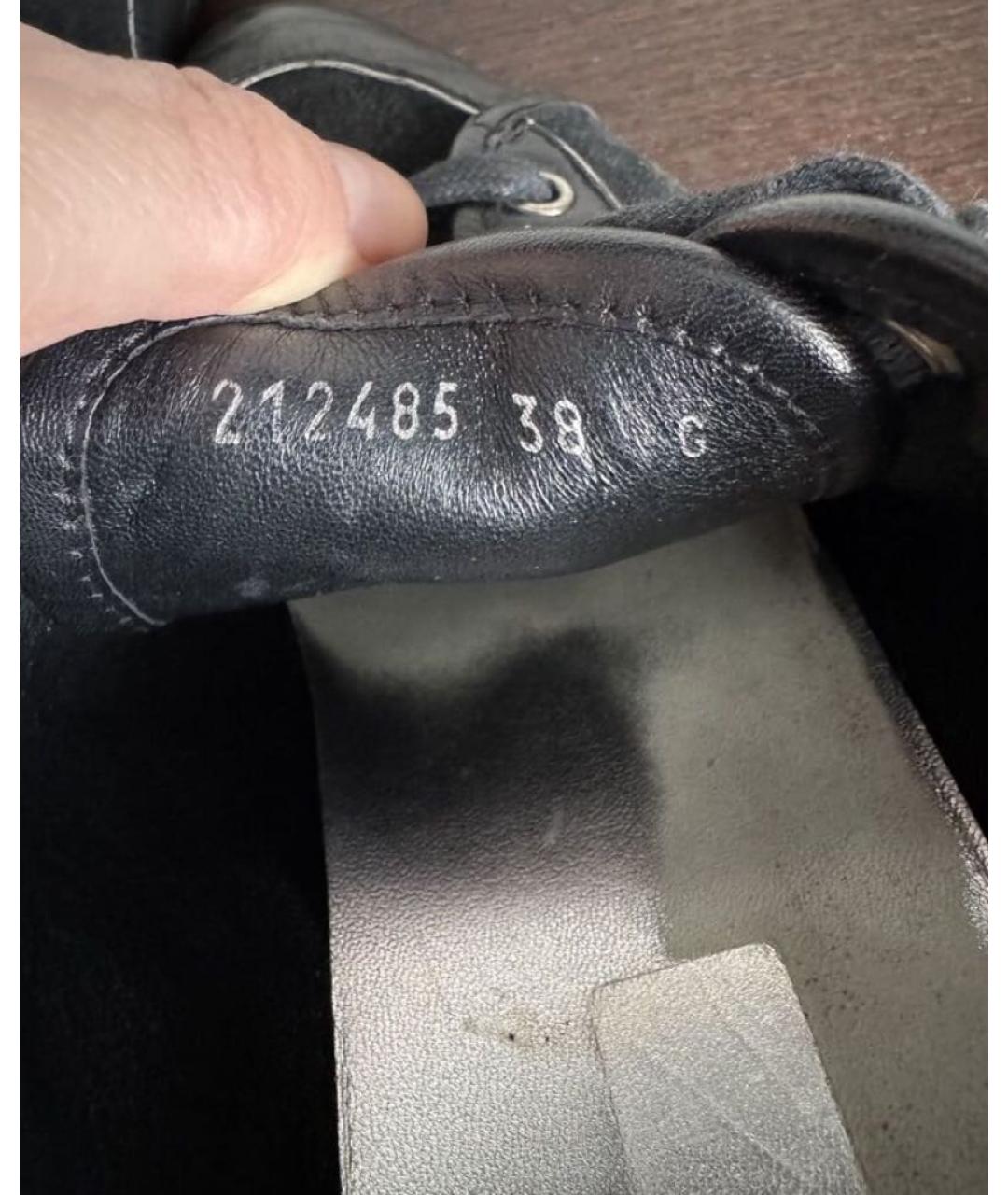 GUCCI Черные кожаные кеды, фото 7