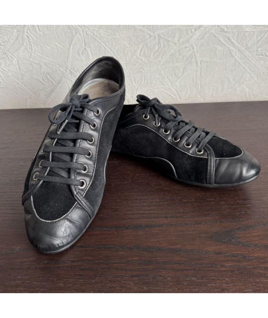 GUCCI Черные кожаные кеды, фото 6